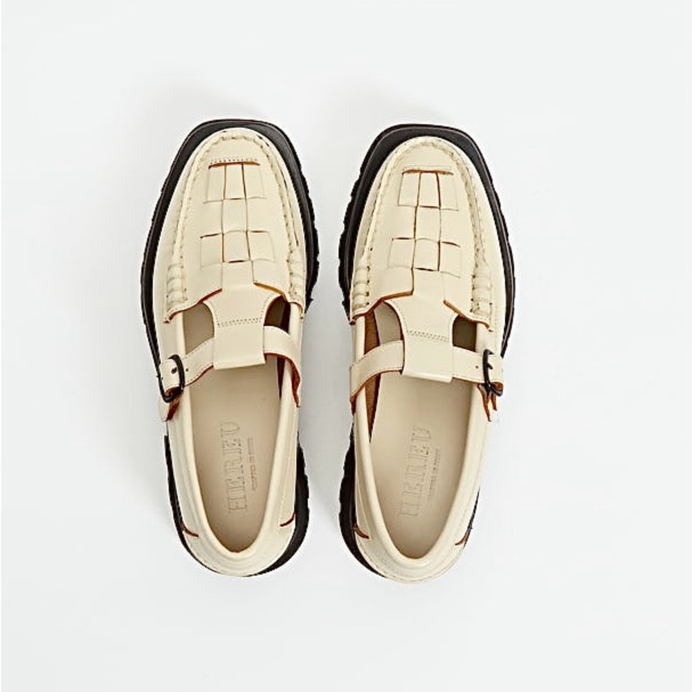 HEREU Soller Sport Tread Sole T-Bar‎ Loafer Size 39